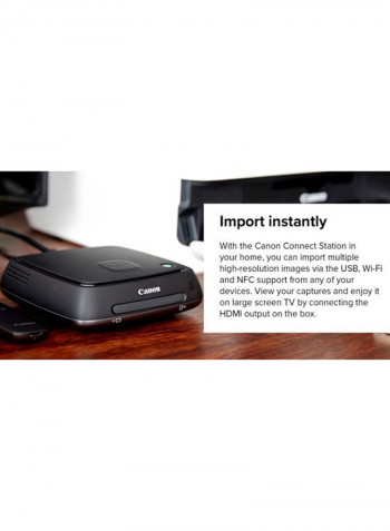 Connection Station With CS-RC1 Remote 22.86x15.24x7.62cm Black