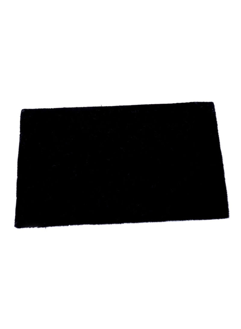 Solid Color Wear Resistant Rug Black 47x59centimeter