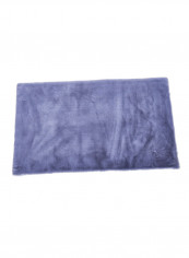 Solid Color Wear Resistant Rug Blue 47x59centimeter
