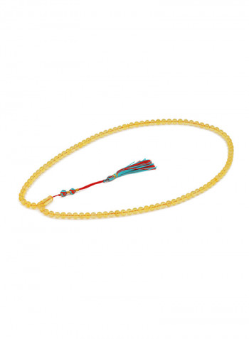 Light Yellow Natural Transparent Amber Prayer Beads Misbaha