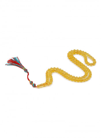 Light Yellow Natural Transparent Amber Prayer Beads Misbaha
