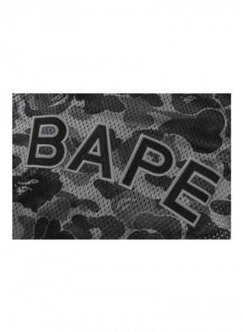 Polyester Printed Basketball Vest Grey/Black
