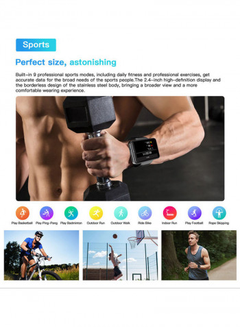 TICWRIS 2.4 Inch Smart Watch Silver
