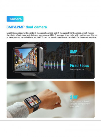 TICWRIS 2.4 Inch Smart Watch Silver