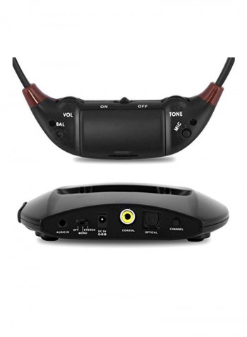 In-Ear Wireless Digital Hearing Amplifier Headset PHPHA76 Black