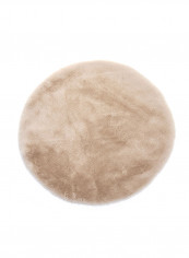 European Style Round Shaped Rug Beige 40x60centimeter