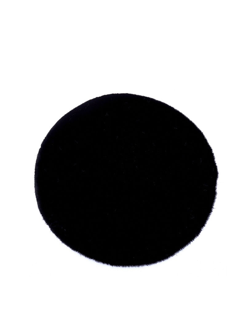 European Style Round Shaped Rug Black 40x60centimeter