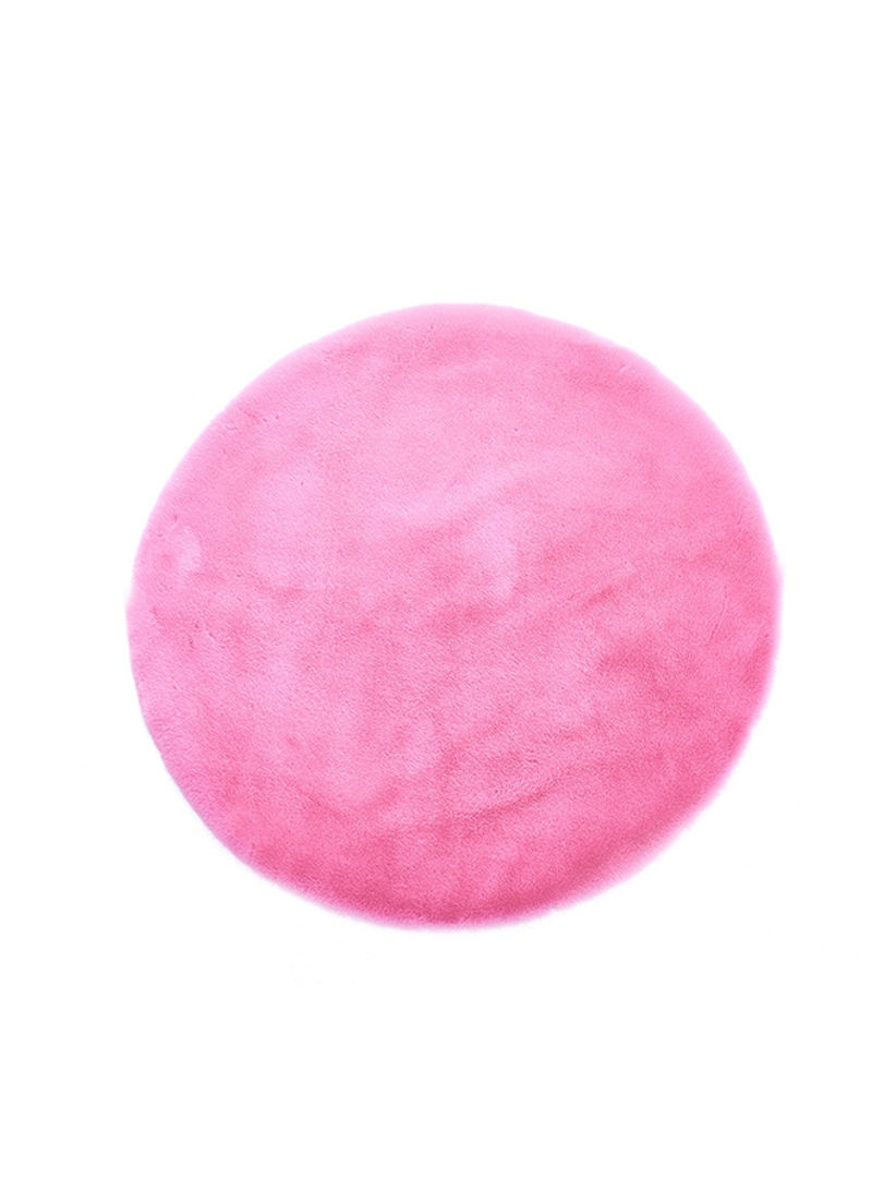 European Style Round Shaped Rug Pink 40x60centimeter