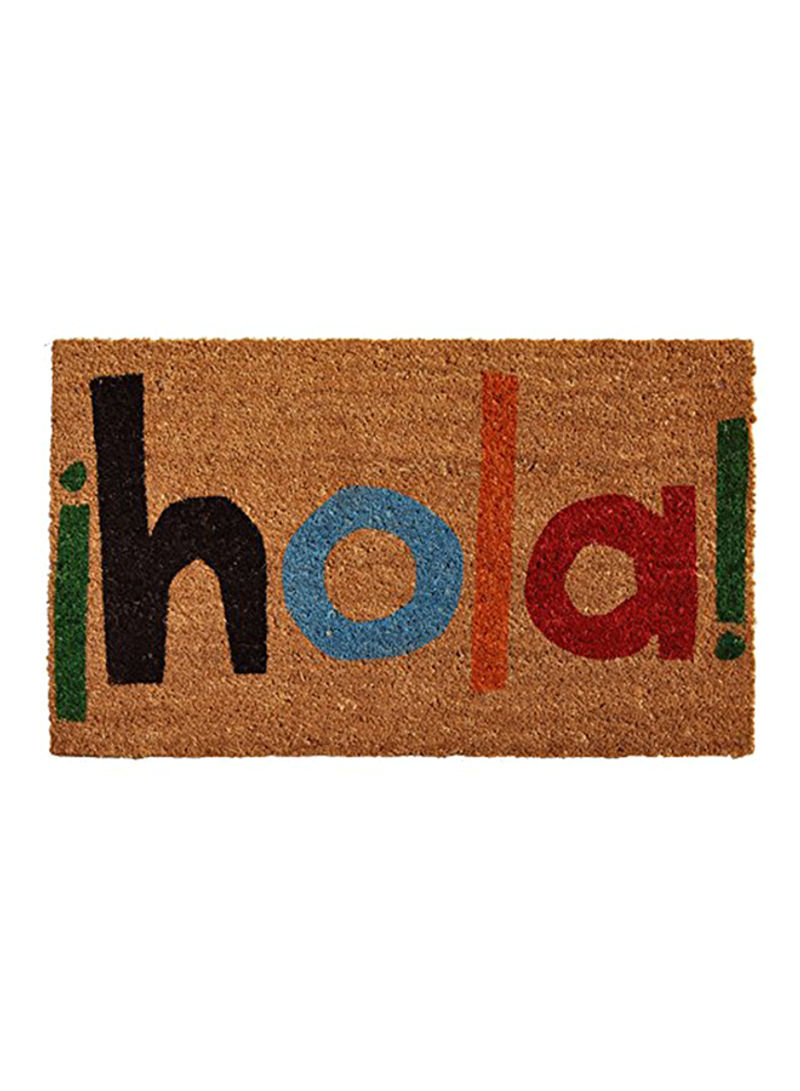 Hola Printed  Doormat Multicolour 0.6X36X24inch