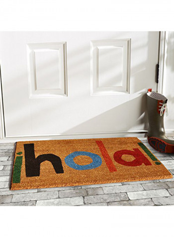 Hola Printed  Doormat Multicolour 0.6X36X24inch