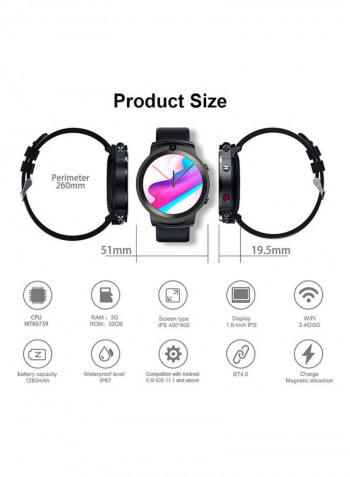 4G Smart Watch Black