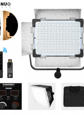 Yongnuo YN6000 Professional 600 LED Video Light ColourTemperature 3200K-5500K with Softbox Wireless Transceiver Remote Control Black