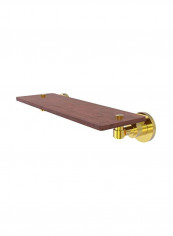 Washington Square Collection Wooden Shelf Brown/Gold 16inch