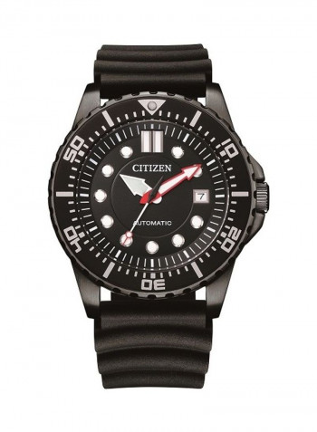 Men's Mechanical Rubber Analog Watch NJ0125-11E