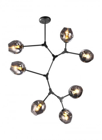 Bubble Branch Chandelier Matte Black/Smokey Grey 900x350x1500millimeter
