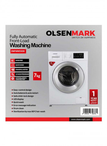 Fully Automatic Front Load Washing Machine 7 kg OMFWM5508 White