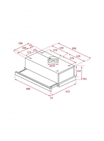 Pull-out Hood With Double Motor Turbine 40474390 Silver