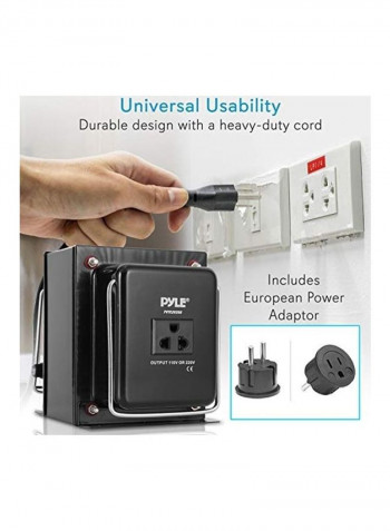 Step Up And Down Converter Power Adapter Black