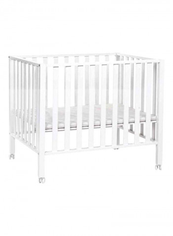 Playpen 94 With Swivel Wheels - White