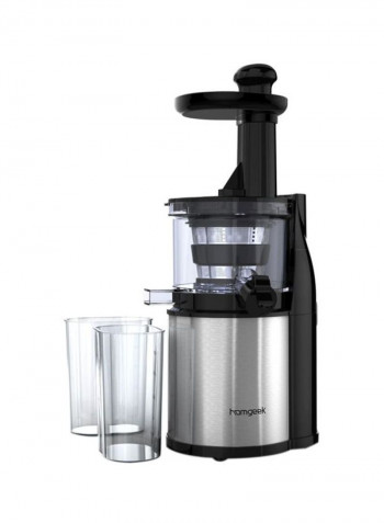 Stainless Steel Slow Juicer Slag Silver/Black 210x210x450millimeter