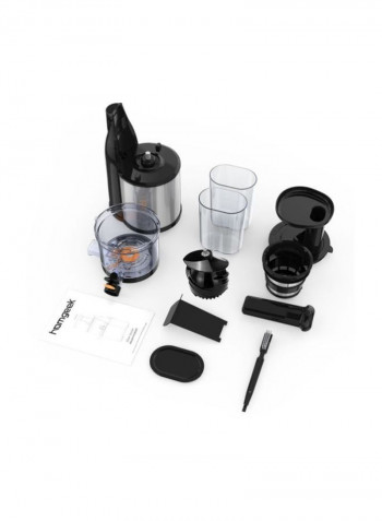 Stainless Steel Slow Juicer Slag Silver/Black 210x210x450millimeter
