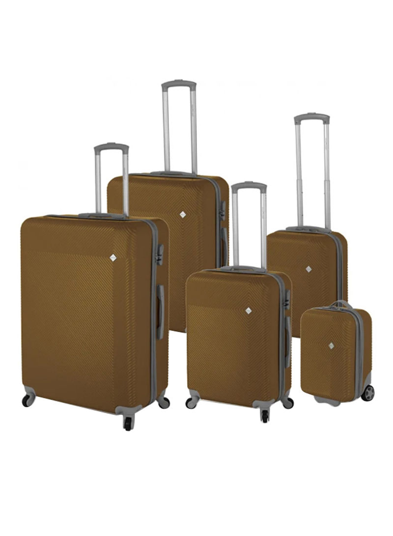 Highflyer Astral 5 PC Hard Luggage Travel Bag Set Gold