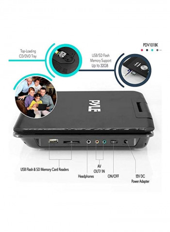 Portable DVD And CD Player PDV905BK Black