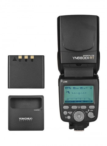 YN680EX-RT Lithium 2.4G Wireless 1/8000s HSS TTL Flash Speedlite 10x23.5x7.3cm Black