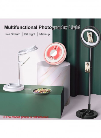 360° Rotatable Mini Ring Light Pink/White