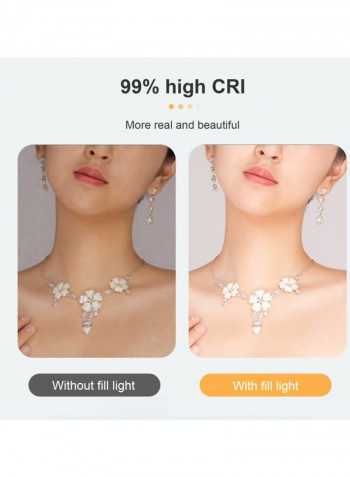 360° Rotatable Mini Ring Light Pink/White
