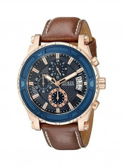 Men's Leather Chronograph Watch U0673G3