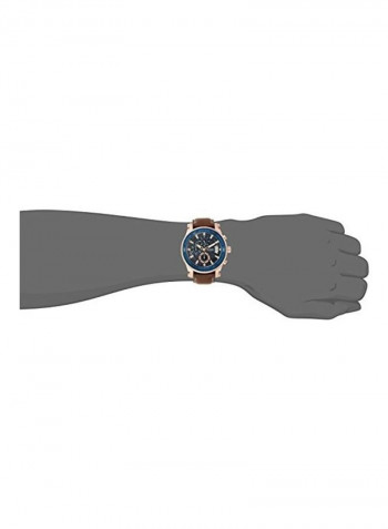 Men's Leather Chronograph Watch U0673G3