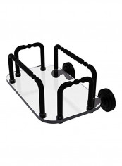 Dottingham Wall-Mounted Towel Holder Clear/Black 10.2x7.5x3inch