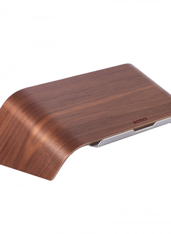 Wooden Stand Dock Holder Brown