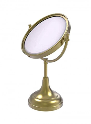 Free Standing Make-up Mirror Satin Brass/Clear