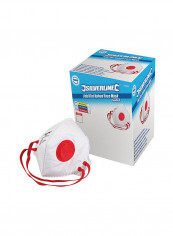 Pack Of 25 Fold Flat Valved Face Masks White/Red FFP3 NR