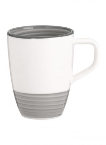 12-Piece Manufacture Gris Espresso Cup And Saucer Set Grey/White