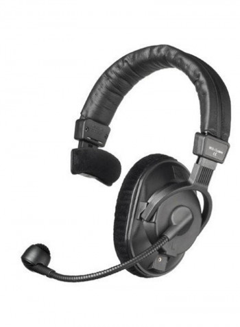 DT 280 150 Ohms Portable Single Ear Headphone With Microphone Black