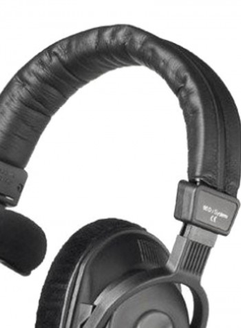 DT 280 150 Ohms Portable Single Ear Headphone With Microphone Black