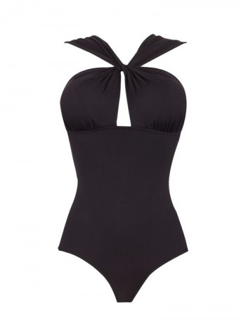 Farce Off Shoulder One-Piece Black