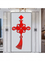 Living Room Wall Sicker Solid Colour Knot Design Wall Acrylic Sticker Multicolour 60 x 90cm