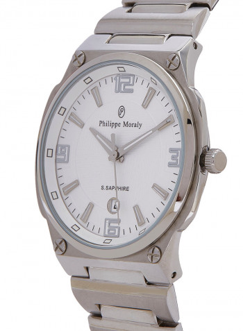 Water Resistant Stainless Steel Analog Wrist Watch Pair
