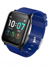 Bluetooth Blood Pressure Monitor Smartwatch Blue/Black