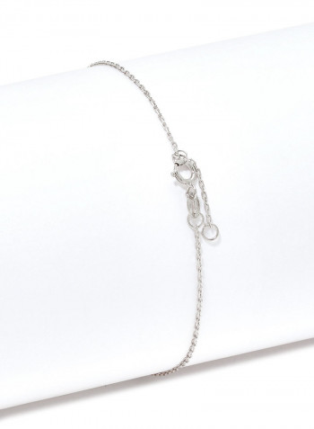 18 Karat White Gold Garnet Single Stone Bracelet