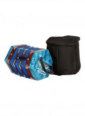Concertina Accordion 20-Button 40-Reed Anglo Style with Carrying Bag