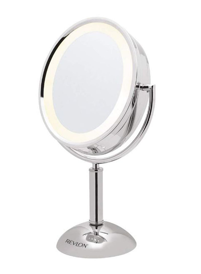 Magnifying Lighted Vanity Mirror Silver