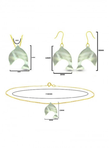18 Karat Gold Dolphin Shape Jewellery Set