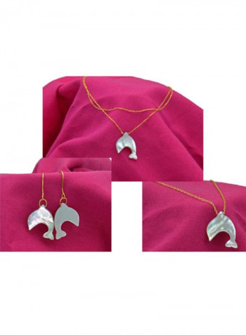 18 Karat Gold Dolphin Shape Jewellery Set