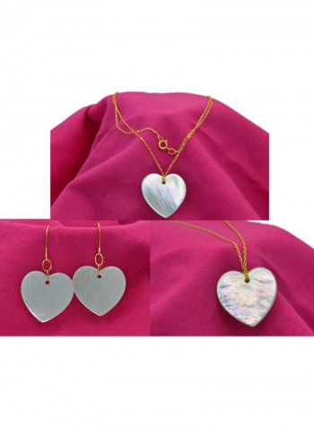 18 Karat Gold Heart Shape Jewellery Set