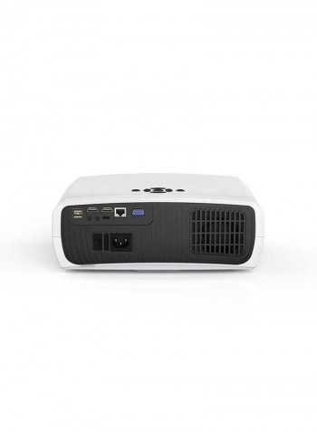 Full HD LED Android Projector 4K 5500 Lumens 2GB/16GB with 120-Inch Projector Screen PROJ-WO-20-W_SCR-04 White
